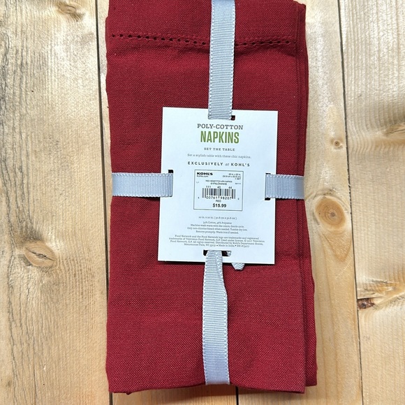 Red food network table napkins - Picture 2 of 2